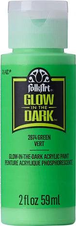 Folkart Glow in the Dark Paint - Green - Funky Home Crafts