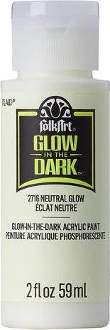 Folkart Glow in the Dark Paint - Neutral - Funky Home Crafts