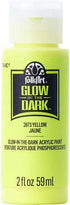 Folkart Glow in the Dark Paint - Yellow - Funky Home Crafts